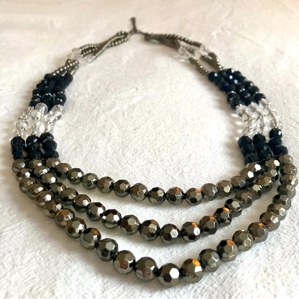 Vintage Multi Strand Beaded Necklace